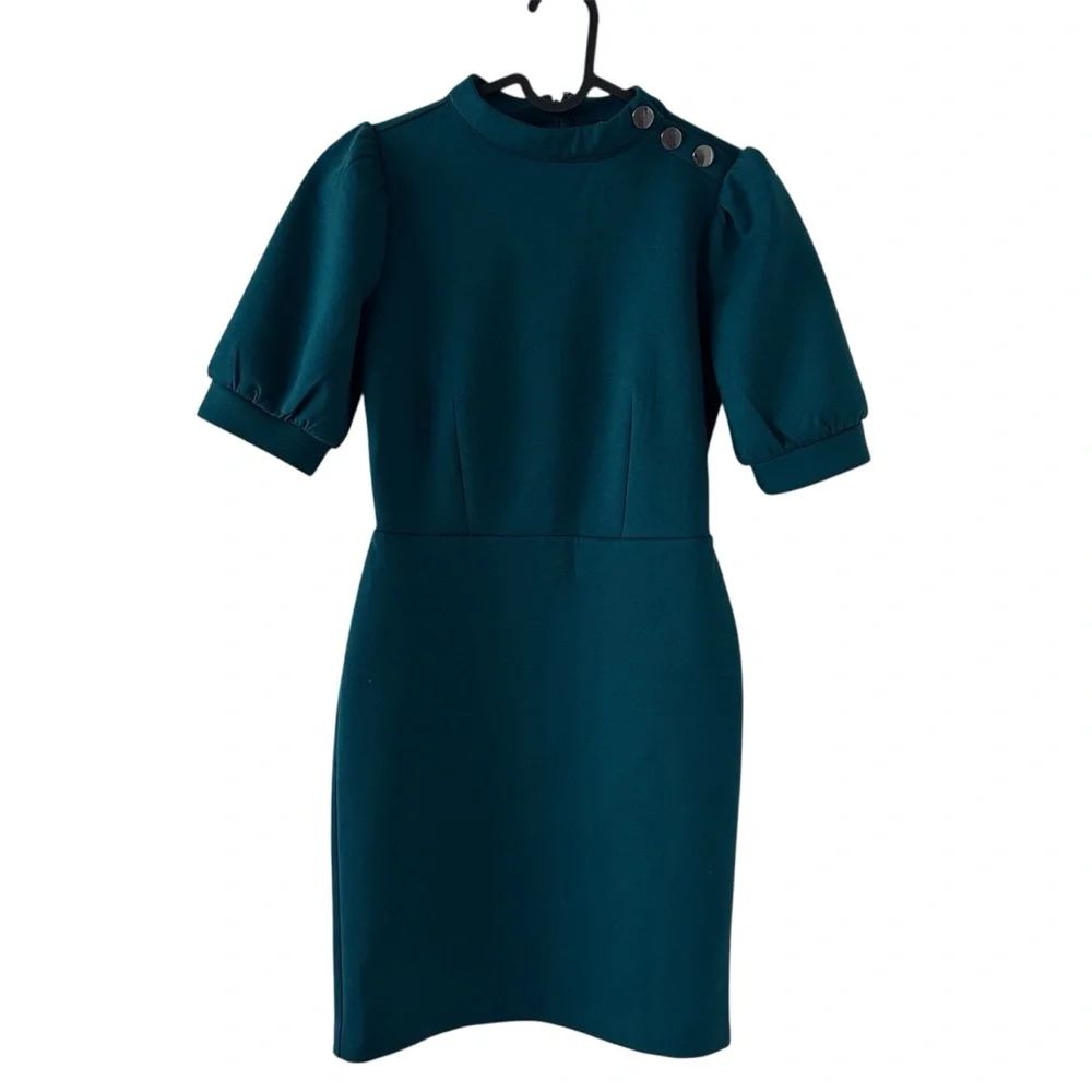 Ann Taylor Teal Midi Dress - Picture 2 of 9